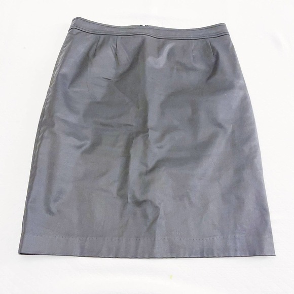 Atelier Coated Black Pencil Skirt Back Slit Zippered SZ10 - Picture 6 of 6